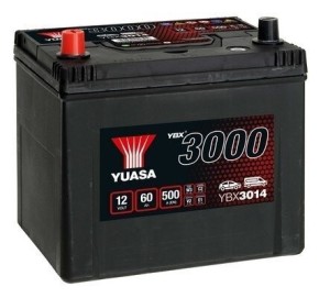 Акумулатор YUASA YBX3000 12 V 60 AH, 500A L+ JIS