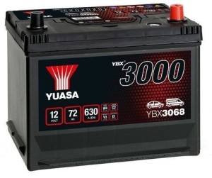 Акумулатор YUASA YBX3000 12 V 72 AH, 630A R+ JIS