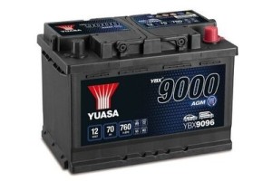 Акумулатор YUASA YBX9000 AGM 12 V 70AH, 760A R+